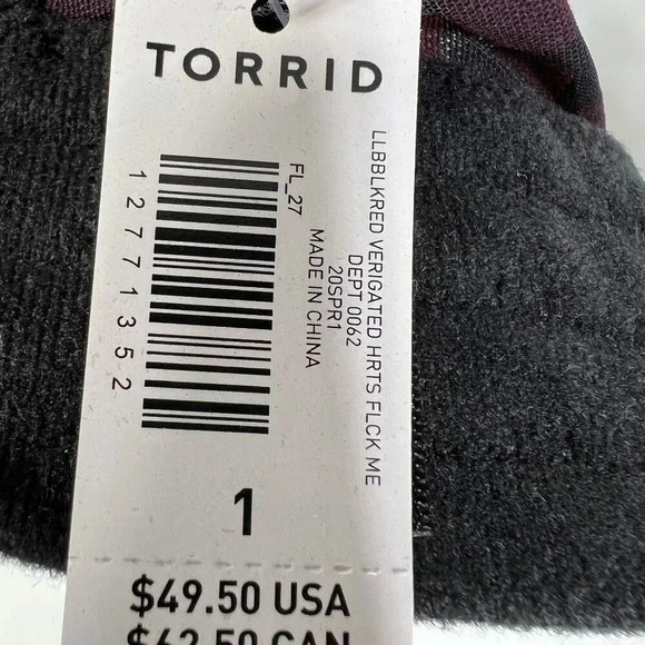 Torrid Curve NWT Womens 1 Bralette Longline Red Heart Velvet Burn Out Coquette - Picture 8 of 12